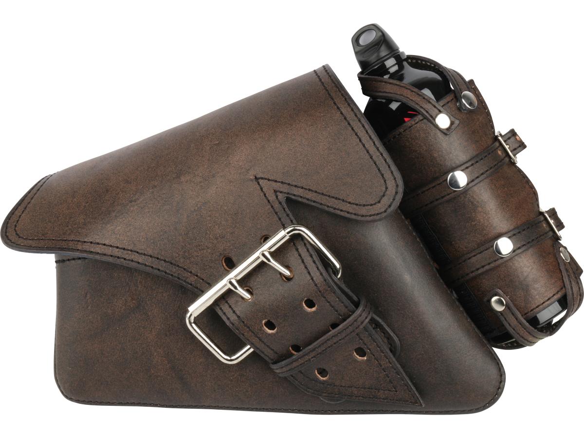 La fondina side saddlebag with fuela bottle black left, 04-20 sportster, (except 08-10 xr1200, 10-13 xr1200x) 1 La rosa design