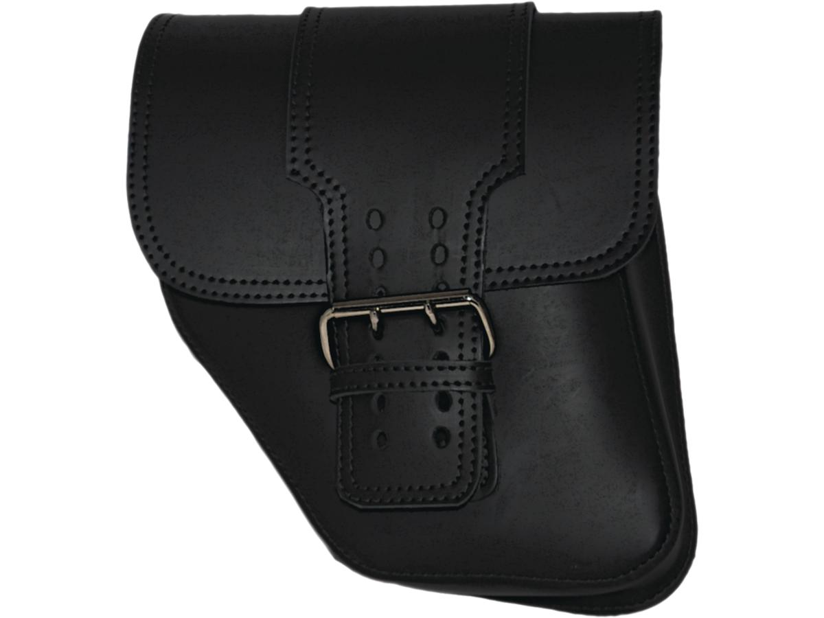 Solo wide strap swingarm bag black left, 96-17 dyna 1 La rosa design