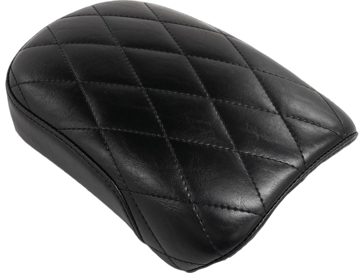 Bare bones pillion pad diamond stitch black vinyl, 06-17 dyna 1 Le pera