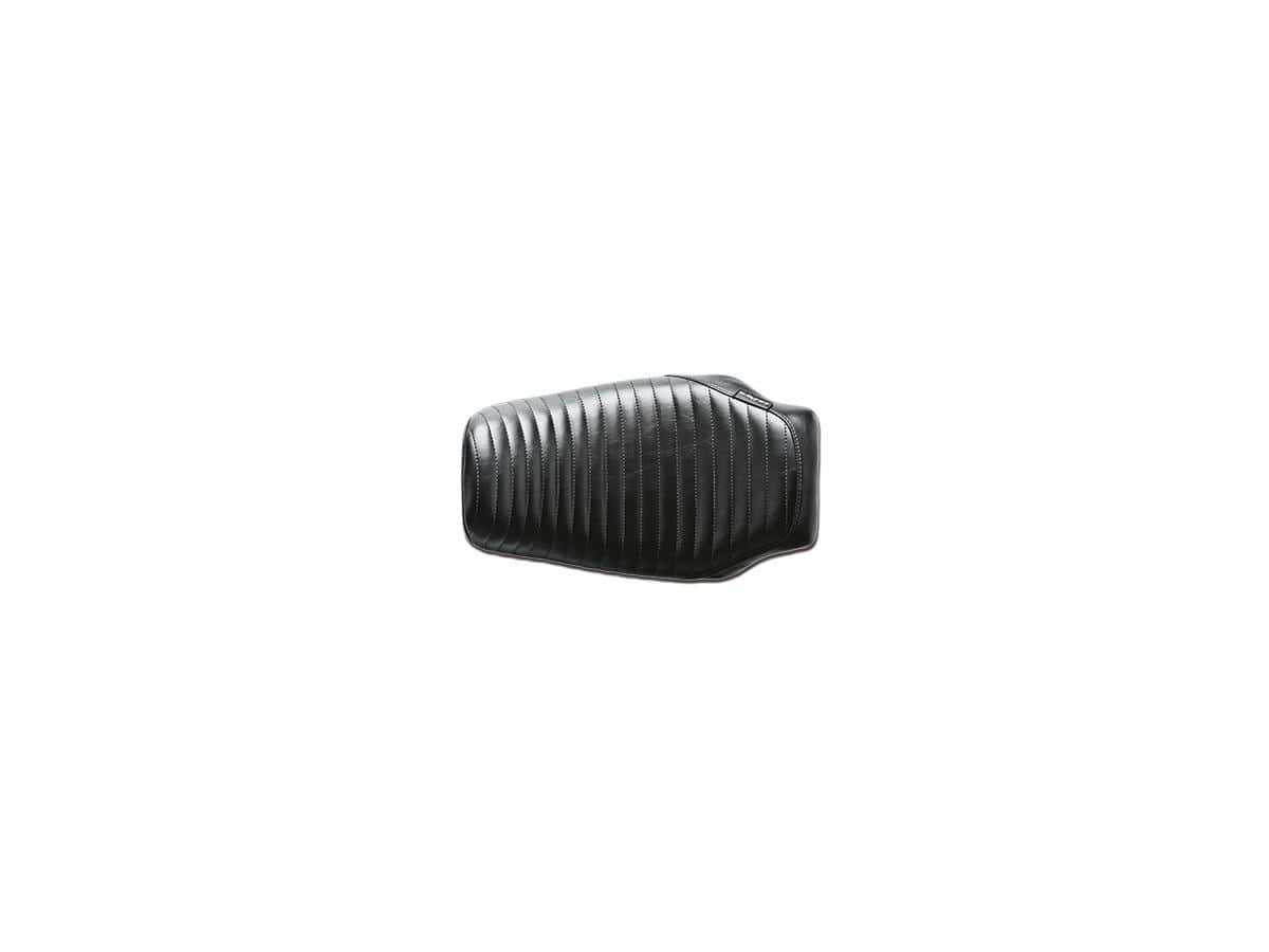 Bare bones solo seat pleated stitch black vinyl, 96-03 dyna, (except 96-03 fxdwg, 02 fxdwgse3) 1 Le pera