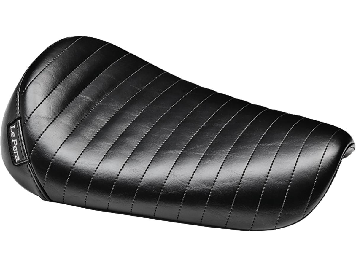 Bare bones solo seat pleated stitch black vinyl, 82-03 sportster 1 Le pera