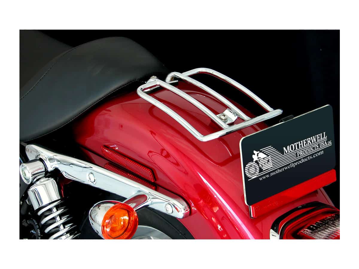 6" solo luggage rack chrome, 04-20 sportster, (except 08-10 xr1200, 10-13 xr1200x) 1 Motherwell