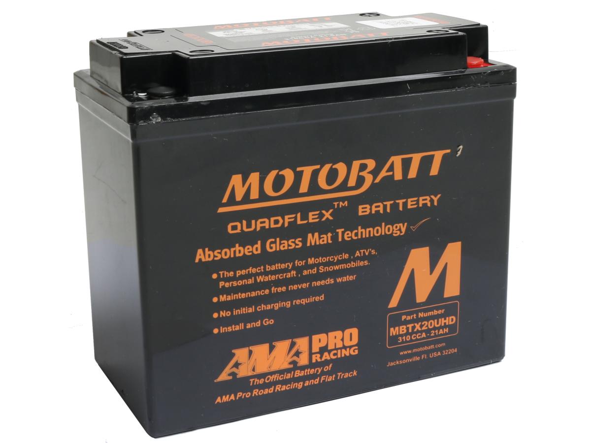 Quadflex agm battery agm, 310 a, 21. 0 ah, 97-03 sportster, 07-17 v-rod, (except 07 vrscr), 97-25 softail, 97-17 dyna, 97-02 m2, 97-99 s3, 99-02 x1, 14-25 indian cruiser, 15-25 indian touring, 15-25 indian bagger, 24-25 pan america, 25 indian scout 1 Motobatt