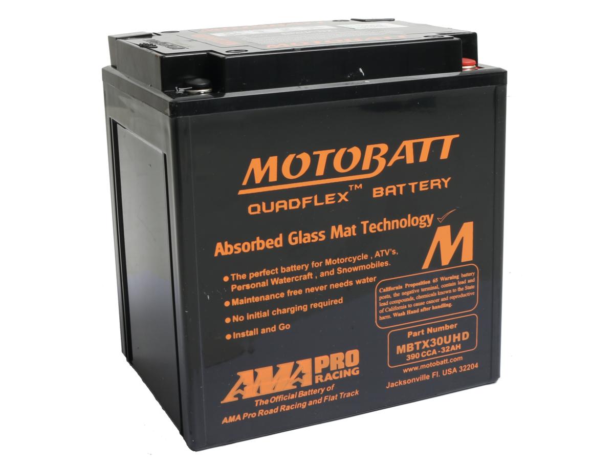 Quadflex agm battery agm, 390 a, 32. 0 ah, 97-25 touring, 09-25 trike 1 Motobatt