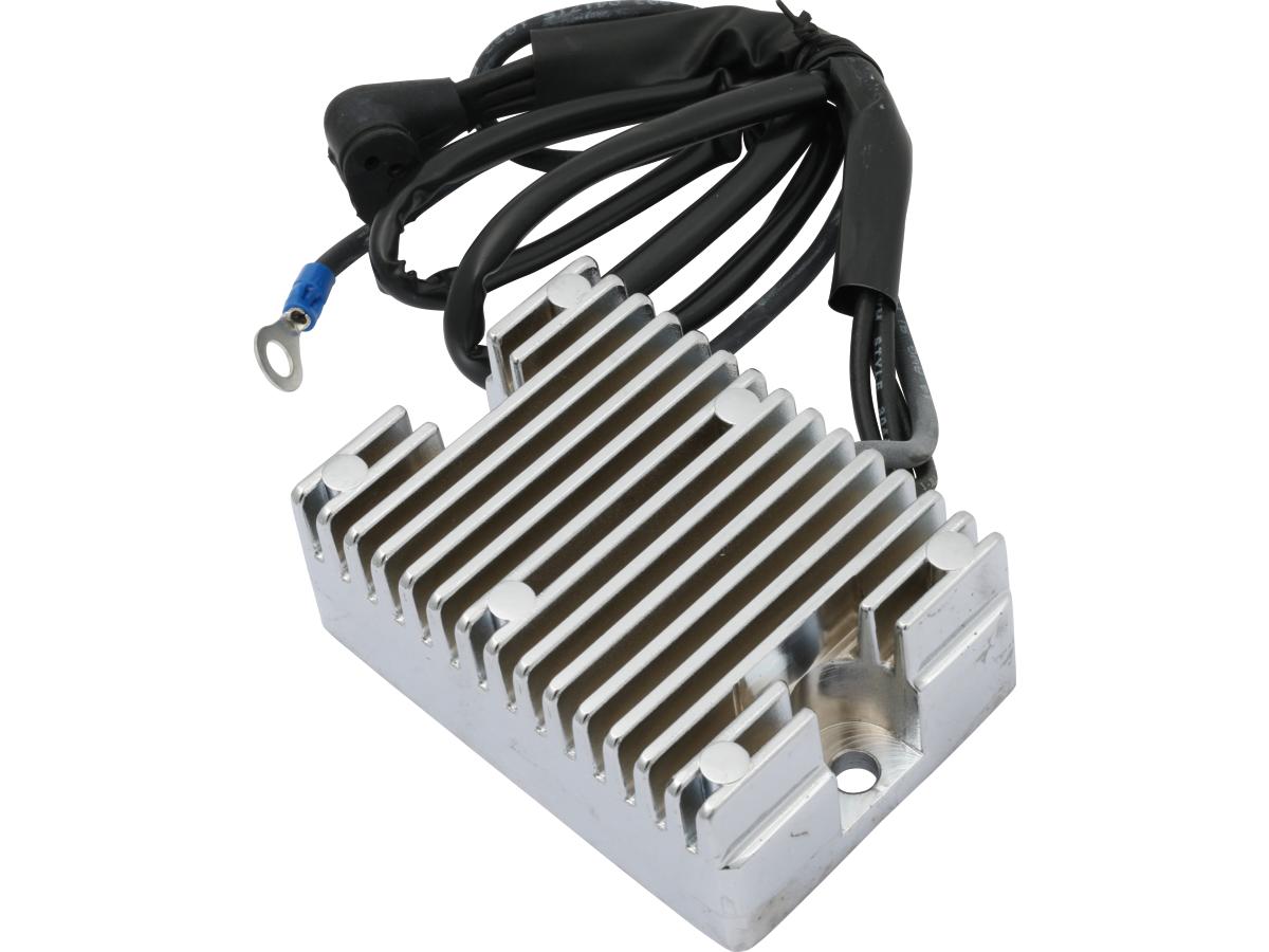 Oem replacement voltage regulator chrome, 70-75 fl shovel, 71-75 fx shovel 1 Motor factory