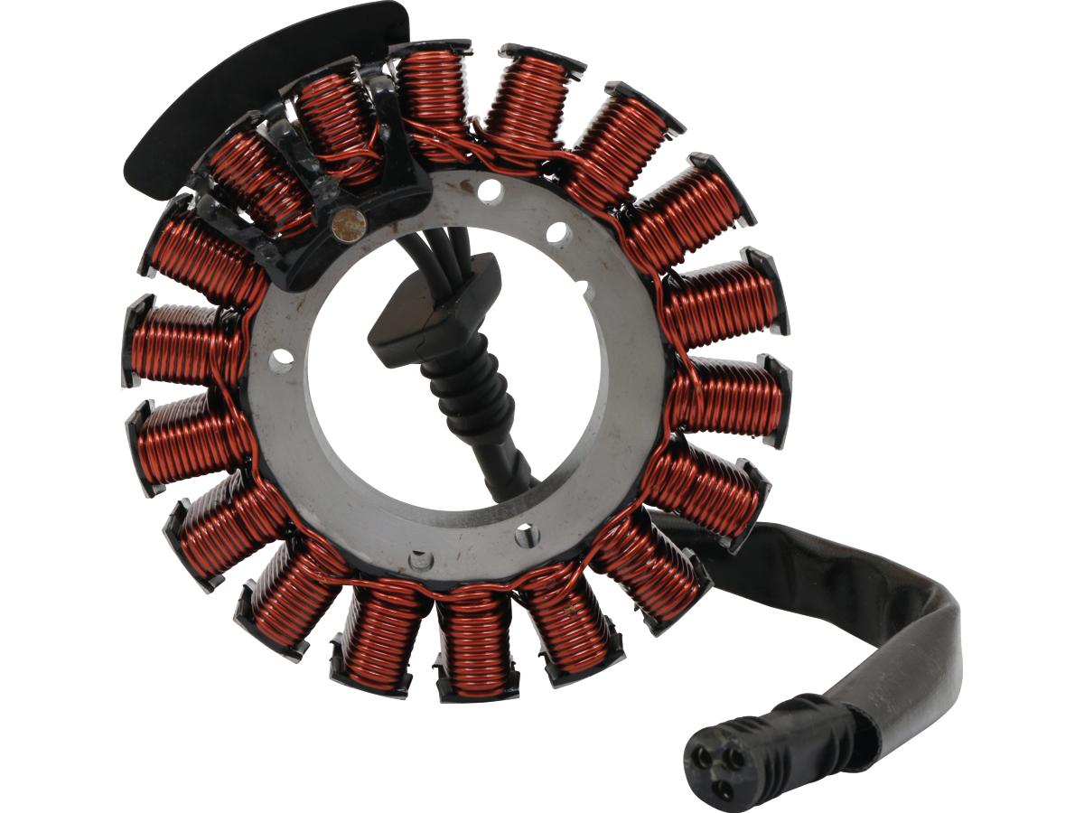 Stator 48 amp unmolded stator, 18-24 softail, 17-24 touring, (except 23-24 flhxse, 23-24 fltrxse, 24 flhx, 24 fltrx, 24 fltrxstse), 17-24 trike 1 Motor factory