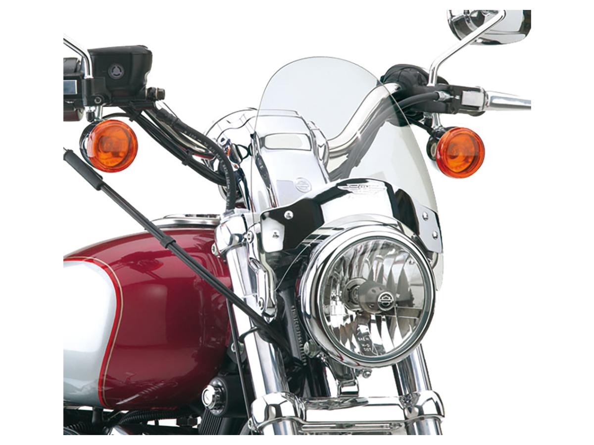 Flyscreen windshield kit height: 8,5", width: 9,25", chrome brackets 52-56mm light smoke, 12-17 vrscdx, 12 vrscdx anv, 13 vrscdx 105 1 National cycle
