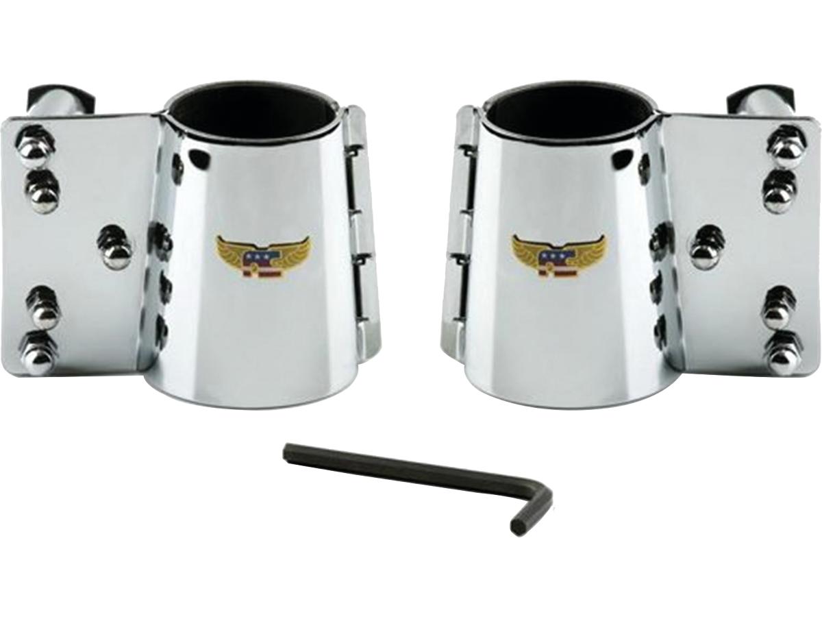 Heavy duty windshield mount kit straight forks chrome Heavy duty windshield mount kit straight forks chrome