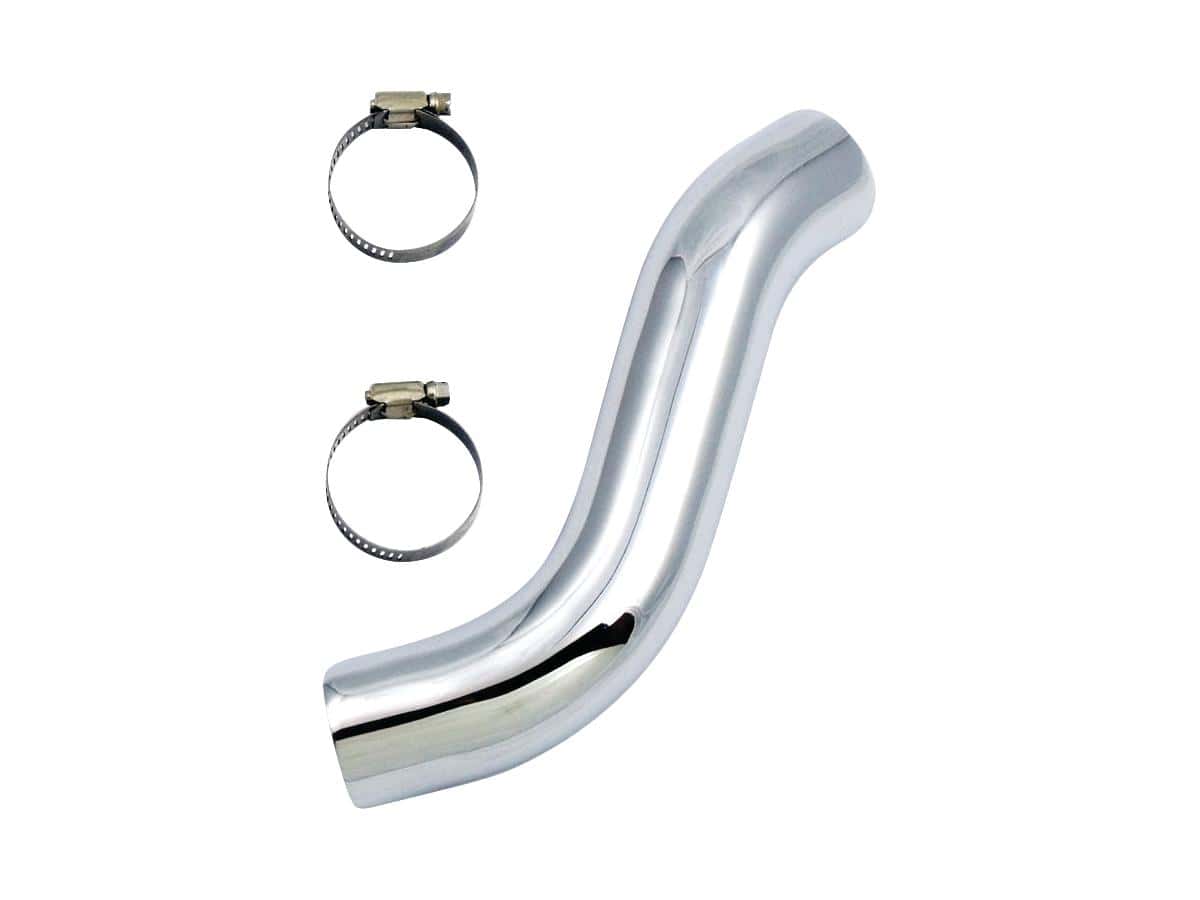 Paughco exhaust heat shields dual headers chrome front, 1 Paughco