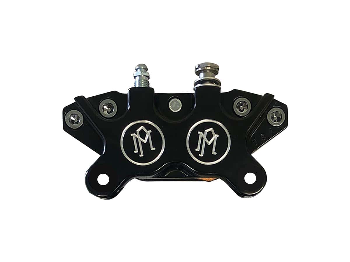 4 piston 125x4r brake caliper contrast cut front rear, 73-84 fx shovel, 73-84 fl shovel, 85-94 fx model, 91-05 dyna, 84-14 softail, (except 88-03 fxsts, 95-97 fxstsb, 97-03 flsts, 01-03 flstsi, 01-02, 04-06 fxstsi, 05-06 flstsci, 07 flstsc, 07 fxstsse, 08-11 flstsb, 08 fxstsse2, 09 fxstsse3), 85-99 touring, 78-99 sportster 1 Performance machine