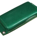 Retro Smooth Pillion Pad Green Synthetic Leather,