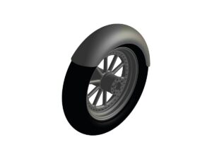 150 Tire Bobber Rear Fender Blank Raw Steel, - Image 3