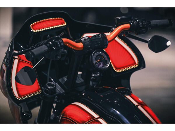 Club Style Pullback Riser Kit for Bottom Mount Round Speedometer 7" Height