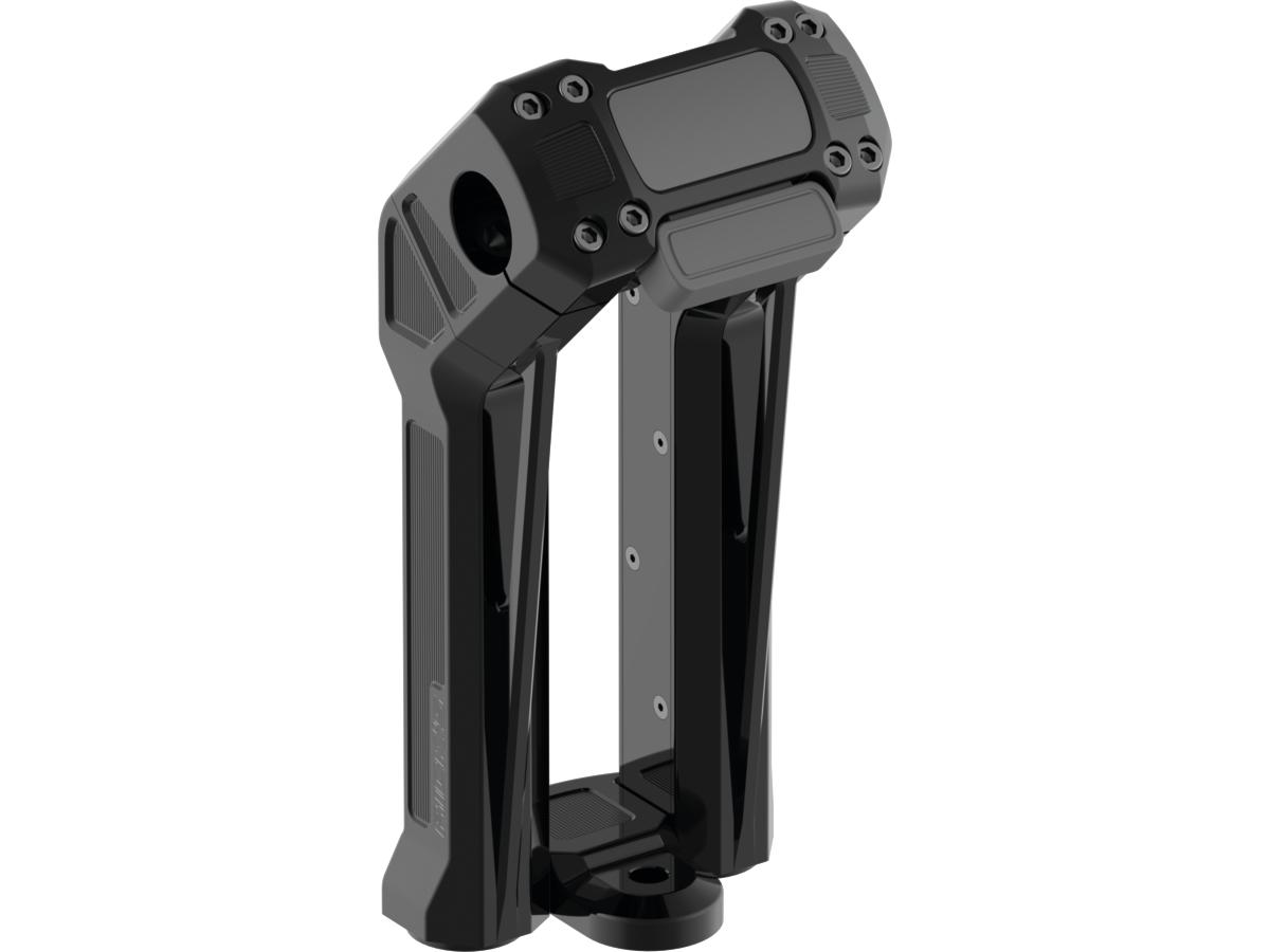 Club style pullback riser kit for digital speedometer 7" height, 1 1/4" clamp diameter black anodized 1 Ricks motorcycles