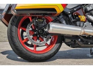 Club Style Radial Brake Caliper Adapter For 292 mm rotor Gloss Black Anodized Rear, 18-25 Softail, (except 19-20 FXDRS 114) - Image 3