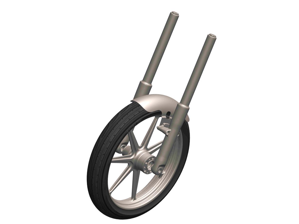 Steel front fender for softail models for fat boy raw 21", 18 flfbs 114 anv, 18-20 flfb, 18-20 flfbs 114, 18 flfbs 114 anx, 21-24 flfbs, 23 flfbs anv 1 Ricks motorcycles