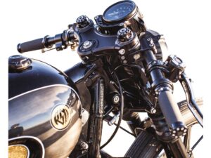 Clip-On Handlebar For 39mm Fork Tubes Dimpled Black Anodized 1"