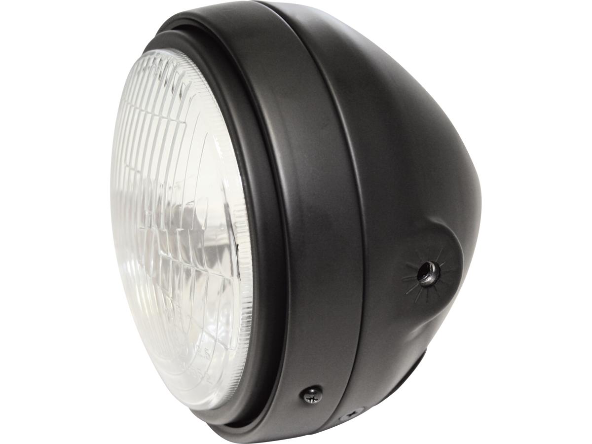 5 3/4" headlight flat black h4 1 Shin yo
