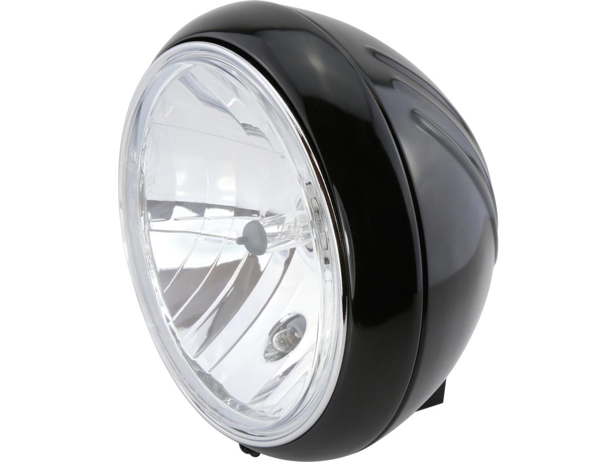 Yuma 1 7" headlight black powder coated h4 1 Shin yo