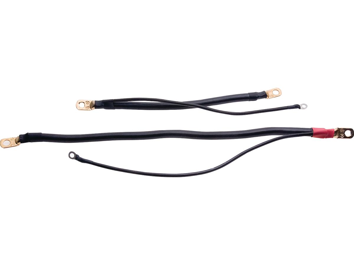 Mega battery cables with 12" auxiliary wire 10" positive black Mega battery cables with 12" auxiliary wire 10" positive black