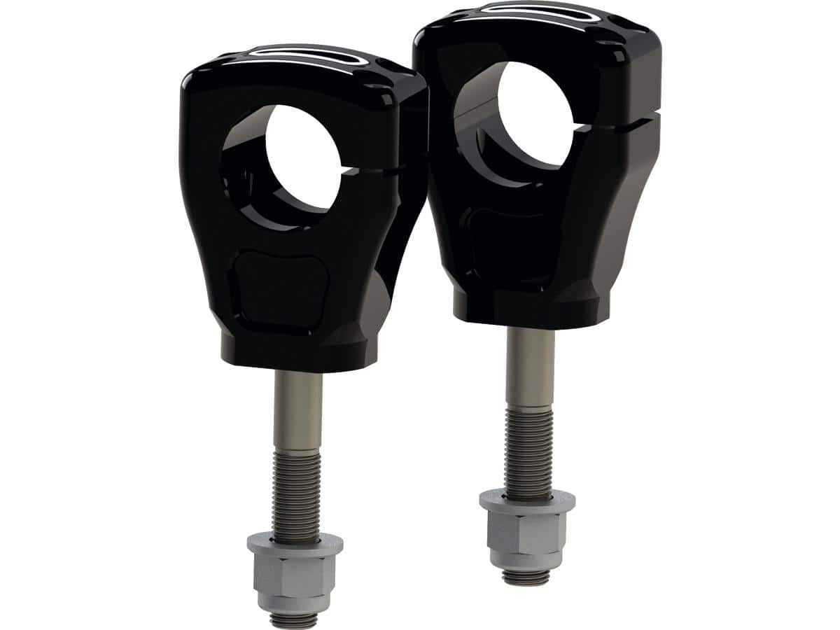 2" straight riser drilled, for internal wiring, 1 1/4" clamp diameter black, 18-19, 22-25 fxbr, 18-20, 22 fxbrs 114, 18, 22 fxbrs 114 anx, 18-20 fxfb, 18, 20 fxfbs 114, 18-24 flsb, 18-20, 25 flfb, 18-20, 22 flfbs 114, 18, 22 flfbs 114 anx, 18, 22 flfbs 114 anv, 19 fxfb 114, 21-22 fxbrs, 21-24 fxfbs, 21-23 flfbs, 23 flfbs anv 1 Thunderbike