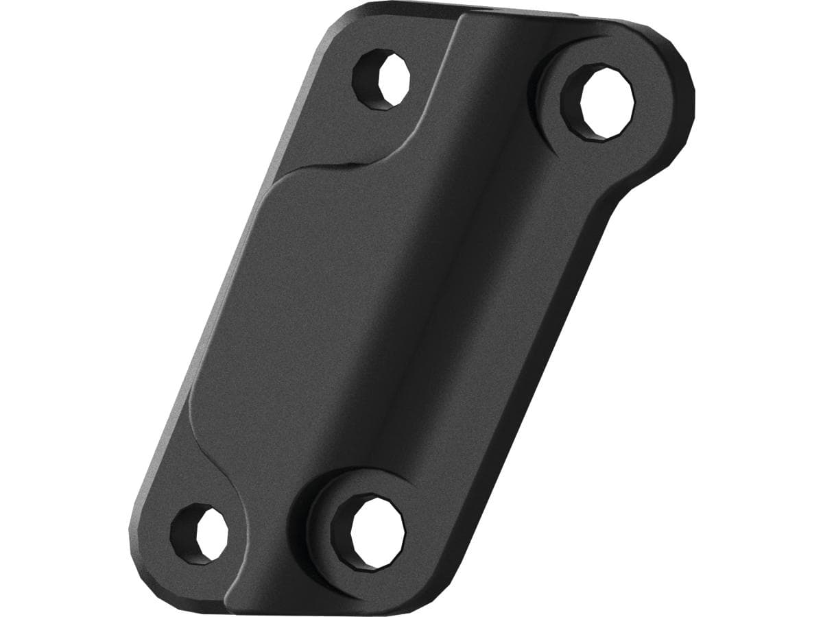 Axial front brake caliper adapter from 300 mm to 340 mm brake disc black front left, 09-24 touring, (except 23-24 flhxse, 23-24 fltrxse, 24 fltrxstse), 00-17 dyna, 00-17 softail, (except 16-17 fxse) 1 Thunderbike