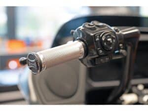 Base Grips Aluminium Satin 1" Throttle By Wire (Switch Housing Sensor)