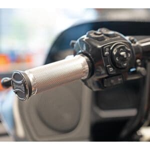Base Grips Aluminium Satin 1" Throttle By Wire (Switch Housing Sensor)