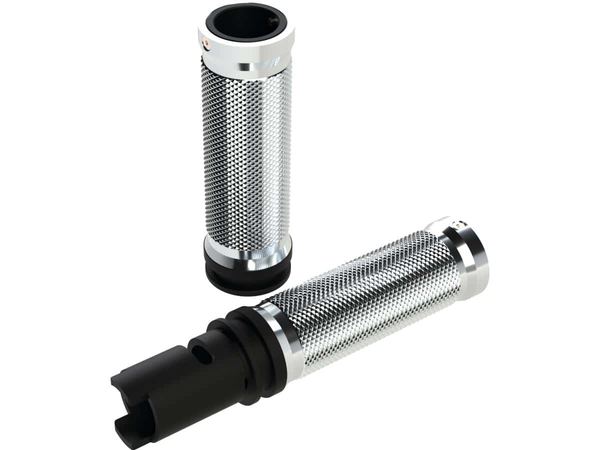 Base grips aluminium satin 1" throttle by wire (switch housing sensor) 1 Thunderbike