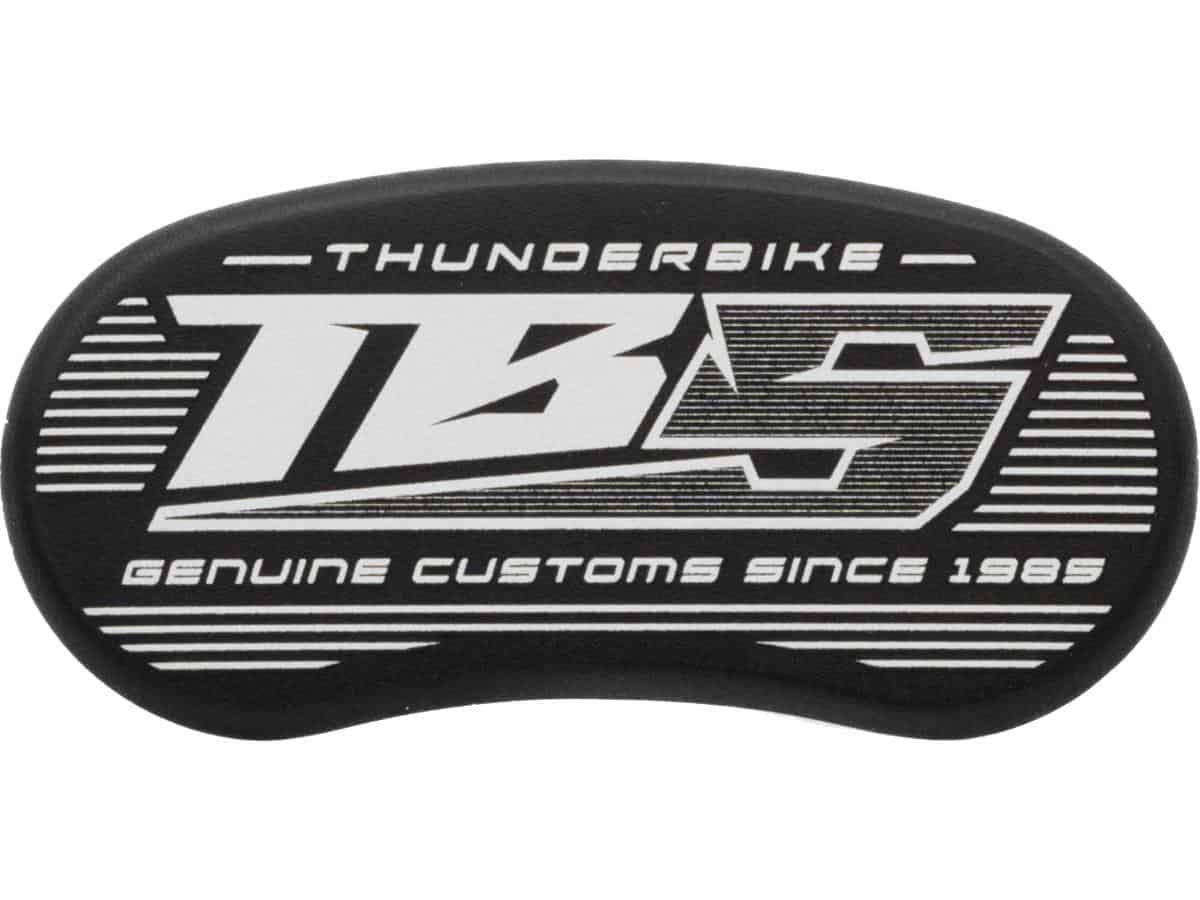 Brake caliper inserts tb-s logo black anodized, 14-20 sportster 1 Thunderbike