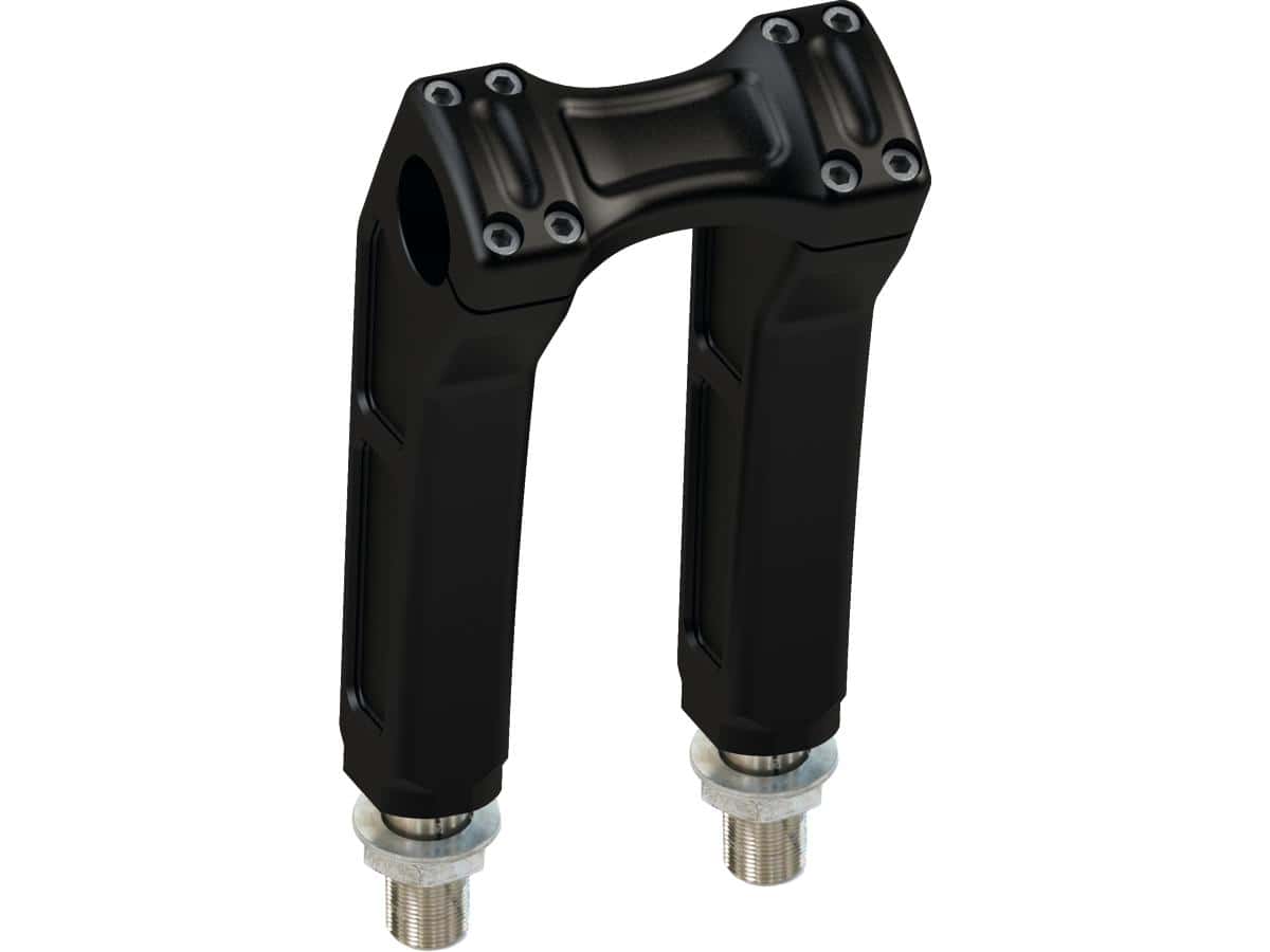 Clubstyle riser kit height: 7", for 1" handlebar, no instrument black satin, 84-25 softail, 91-17 dyna, 86-20 sportster 1 Thunderbike
