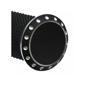 Drilled Base Grip and Footpeg Toppers Bi-Color Anodized