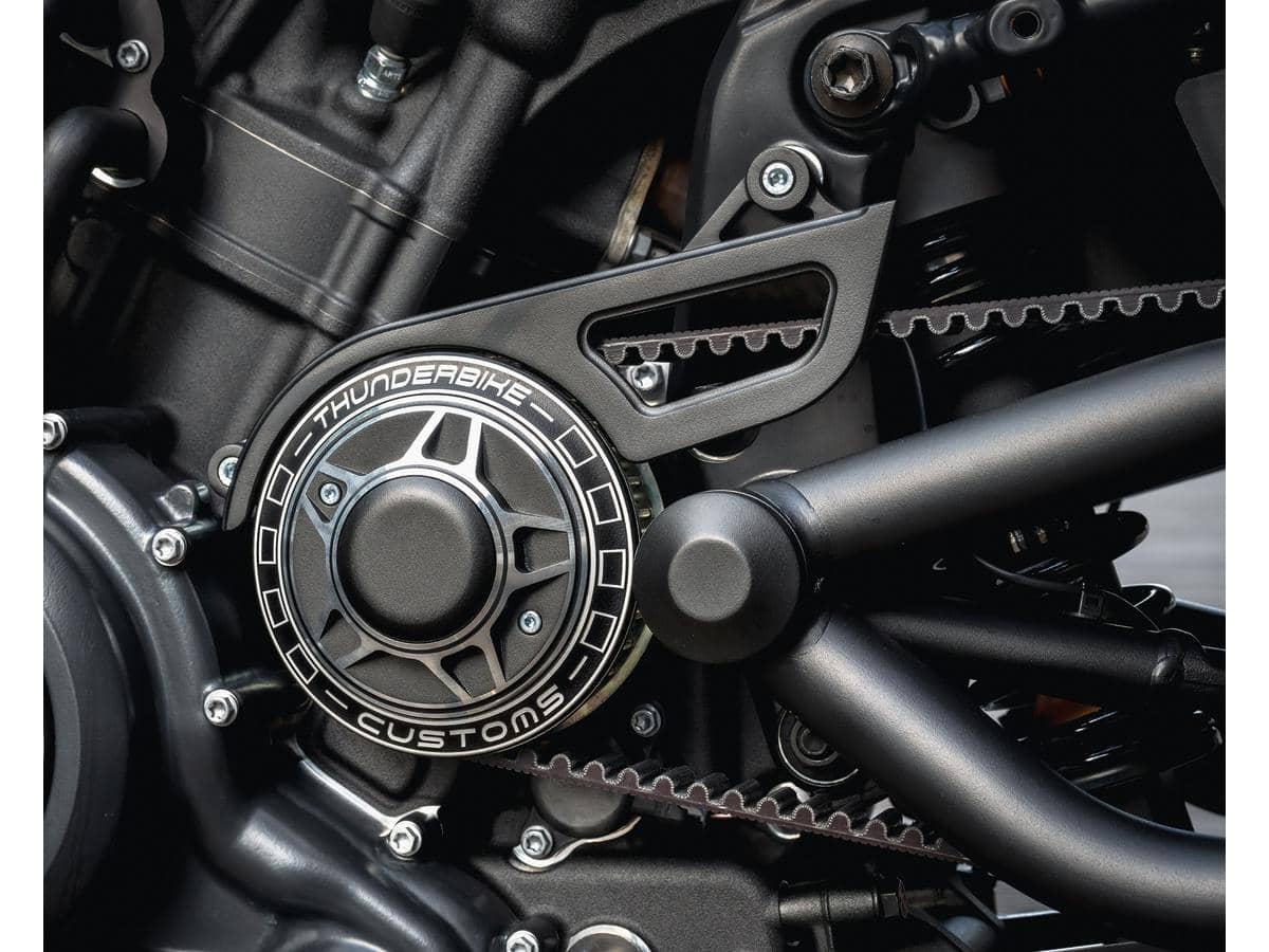 Front pulley cover for sportster s and nightster plain design black cut Front pulley cover for sportster s and nightster plain design black cut