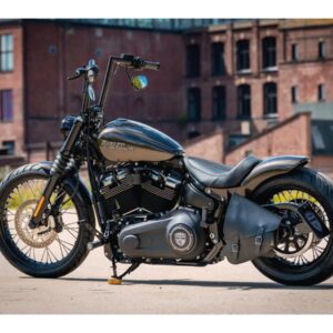 Genuine Leather Solo Seat For Thunderbike Steel Fender 200/18" and OE Tank (Narrow Frame Models) Black