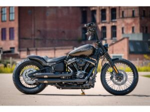 Genuine Leather Solo Seat For Thunderbike Steel Fender 200/18" and OE Tank (Narrow Frame Models) Black - Image 3