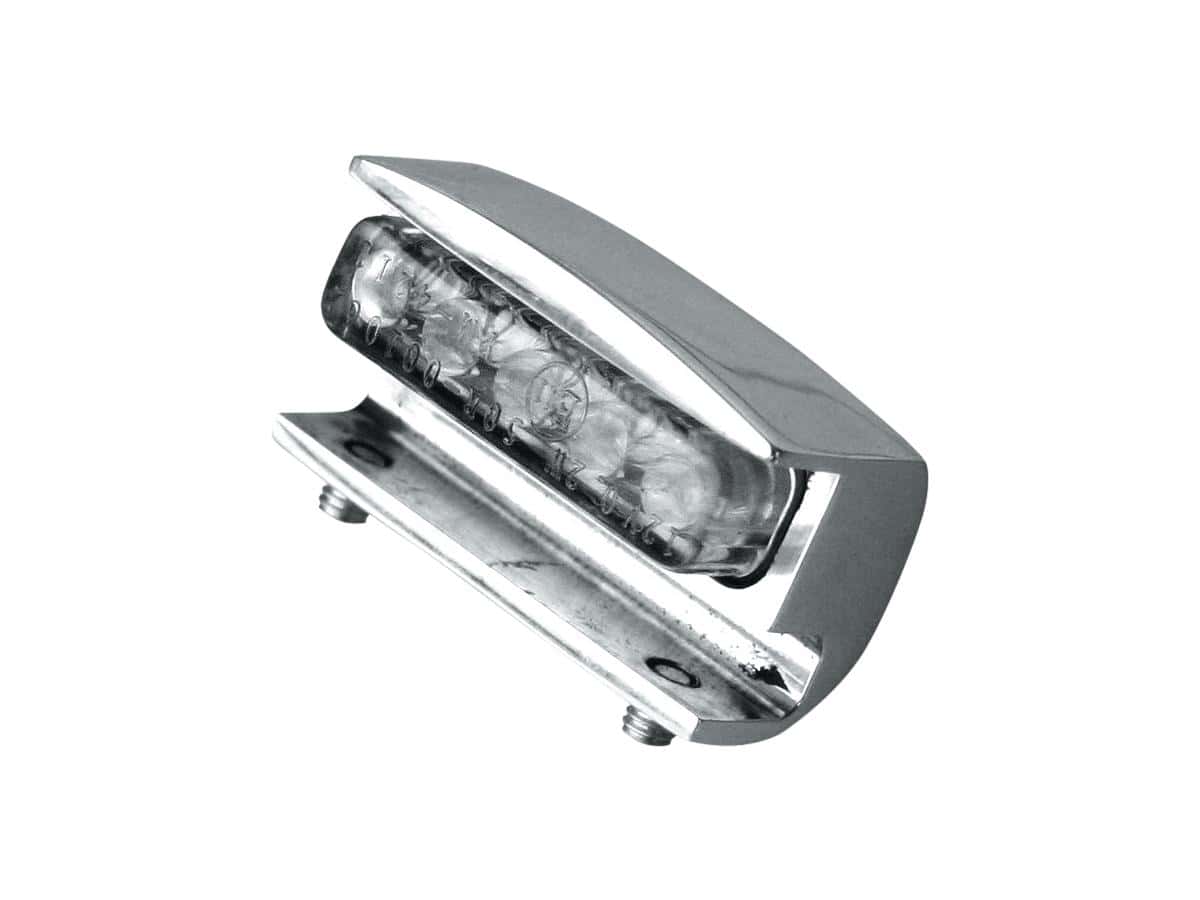 Led license plate light aluminium polished, 1 Thunderbike