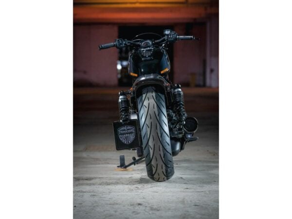 Medium Side Mount License Plate Bracket Black Satin