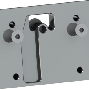 Mid-Mount License Plate Base Plate Adapter Aluminium Polished