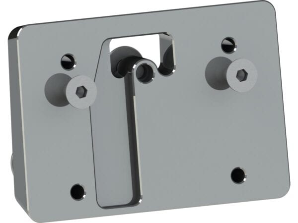 Mid-Mount License Plate Base Plate Adapter Aluminium Polished