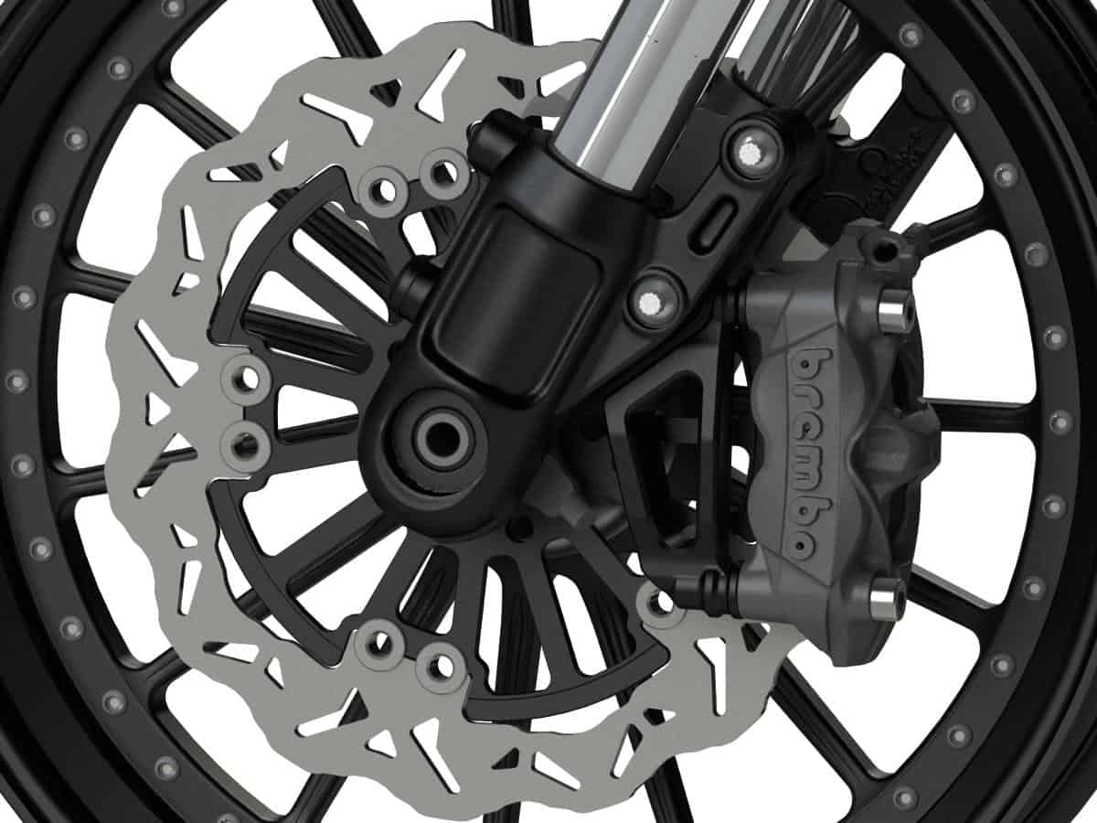 Radial conversion front brake caliper adapter from 300 mm to 340 mm brake disc black front left right set Radial conversion front brake caliper adapter from 300 mm to 340 mm brake disc black front left right set