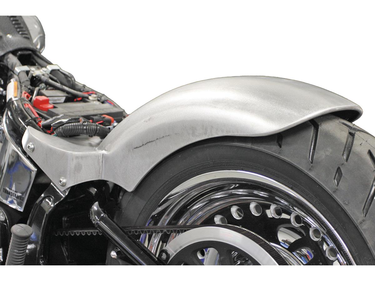 Rear steel fender for twin cam softail (narrow frame) 260/18" tire, 3-in1 led lighting raw, 08-17 softail, (except 08 fxcw, 08-11 fxcwc, 09 fxstsse3, 13-14 fxsbse, 15-17 fxsb, 16-17 fxse) 1 Thunderbike