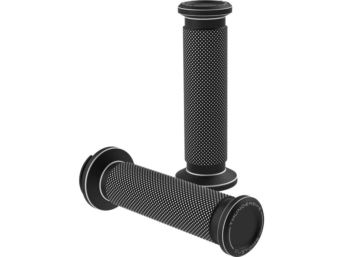 Sp-s grips sp-s grip toppers with thunderbike logo bi-color satin 7/8" throttle by wire 1 Thunderbike