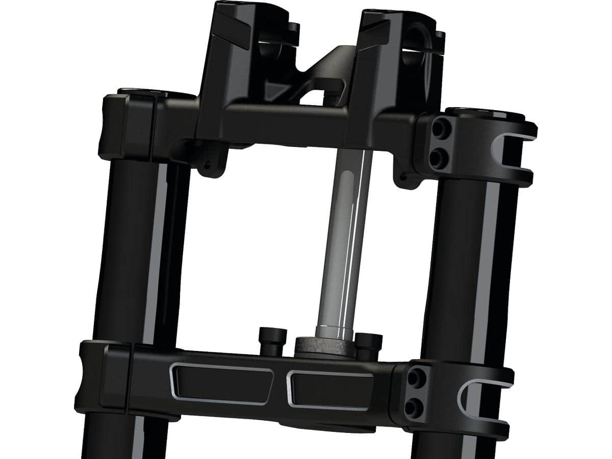 Sp-s triple tree kit for 1 1/8" handlebars black cut anodized, 21-24 sportster s rh1250s 1 Thunderbike