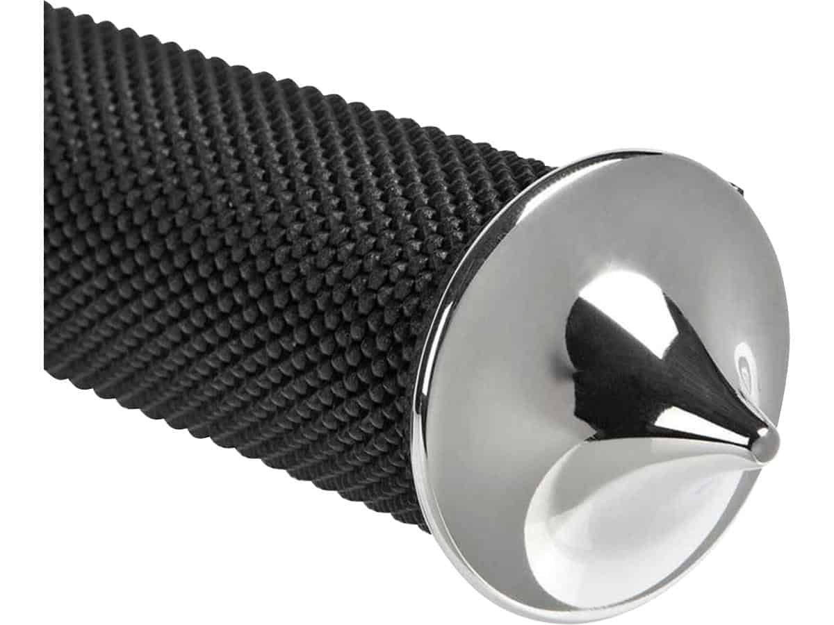 Spike base grip and footpeg toppers aluminium polished Spike base grip and footpeg toppers aluminium polished