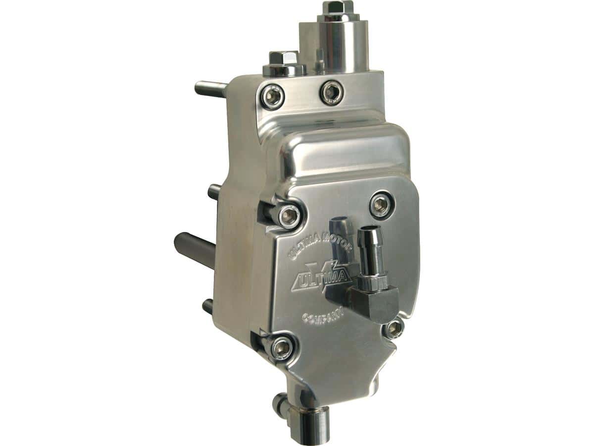 High output billet oil pump for 92-99 evo bigtwin polished, 92-94 fx model, 92-98 dyna, 92-99 softail, 92-98 touring 1 Ultima