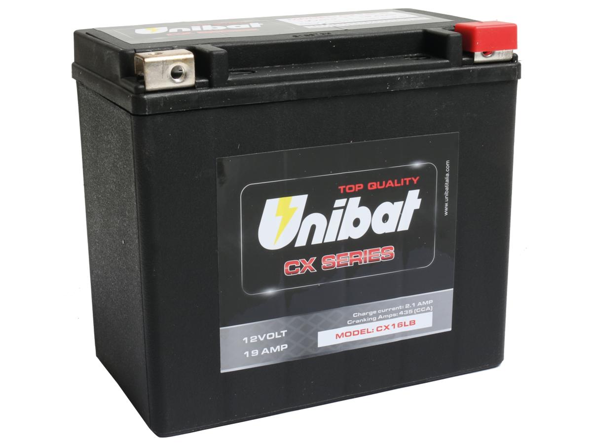 Cx16lb heavy duty battery agm, 435 a, 19. 0 ah, 91-96 dyna, 91-96 softail 1 Unibat