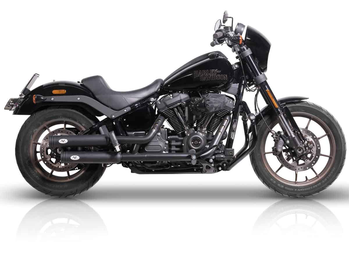 Double slip-on muffler set endcap revolver black ceramic coated Double slip-on muffler set endcap revolver black ceramic coated