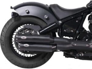 Double Slip-On Muffler Set Endcap Revolver Black Ceramic Coated, 21-24 Chief Dark Horse, 21-24 Chief Bobber Dark Horse, 21-24 Super Chief Limited, 23-24 Sport Chief - Image 3