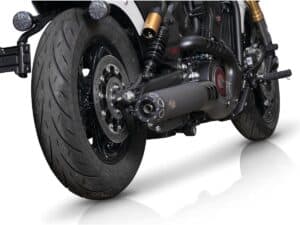 Single Slip-On Muffler Set Black Cut Rebel End Cap