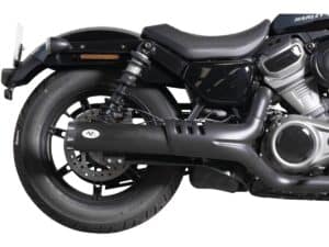 Single Slip-On Muffler Set Black Cut Revolver End Cap Black Ceramic Coated